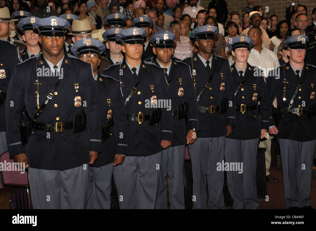 Prinz Georges County Polizei Graduierung in Greenbelt, Maryland Stockfoto