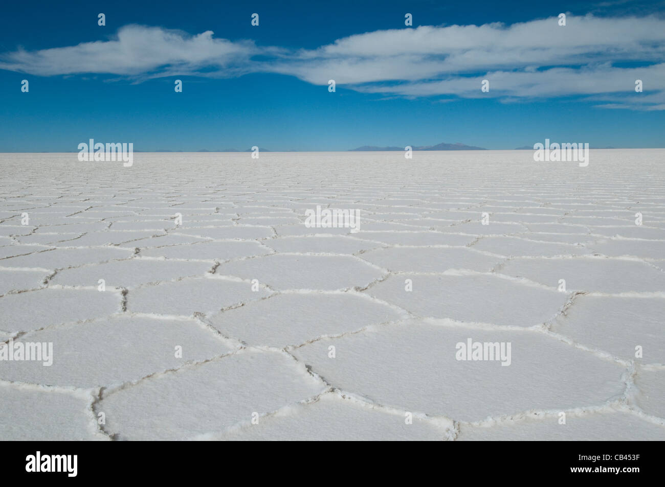 Salar de Uyuni Salz flach Stockfoto