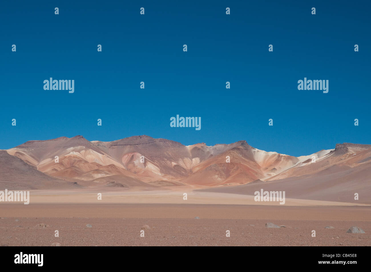 Berg der sieben Farben, Salar de Uyuni Stockfoto