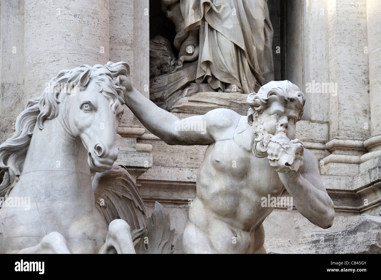 Trevi-Brunnen Nahaufnahme Stockfoto