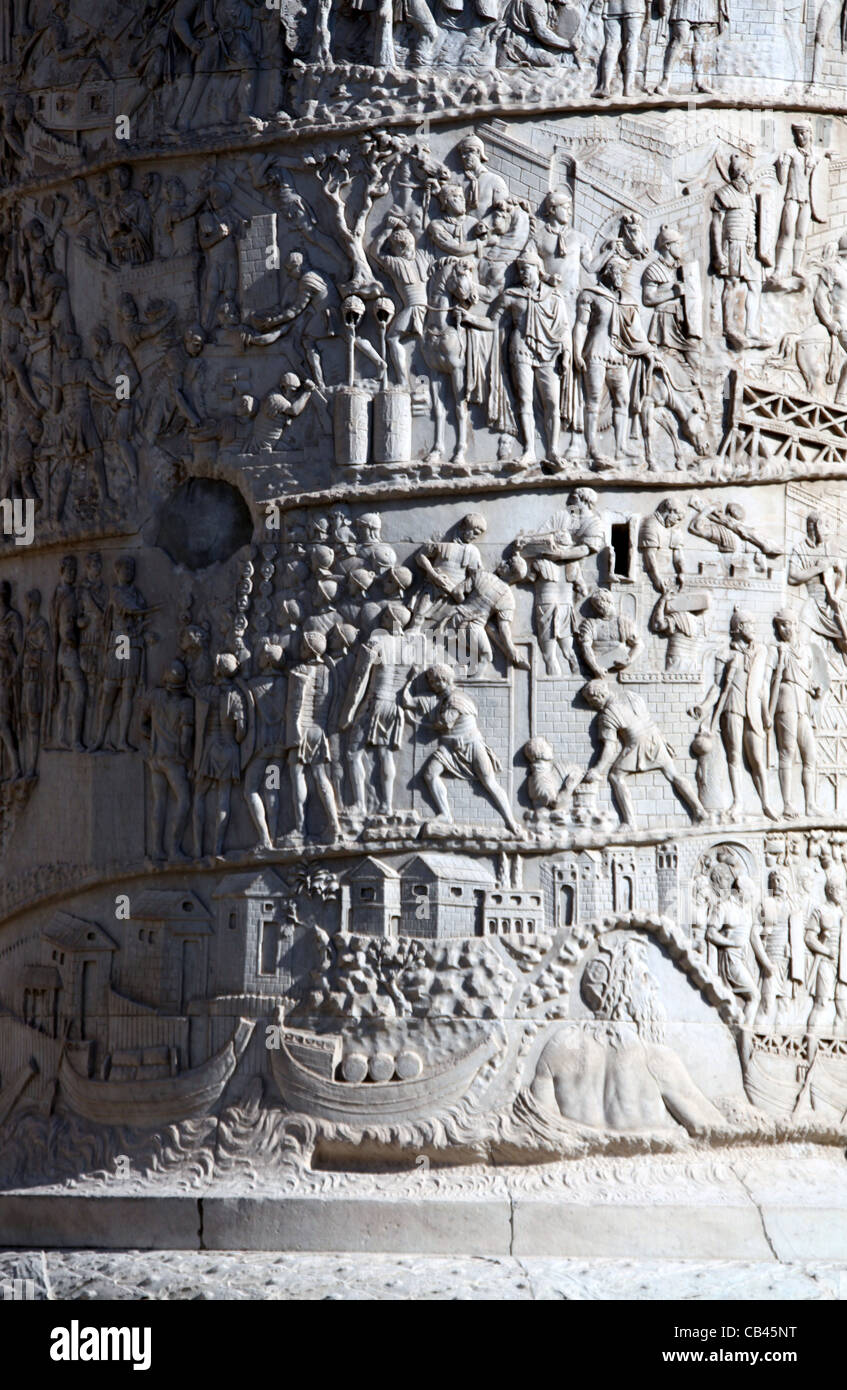 Detail der Trajans-Säule Stockfoto