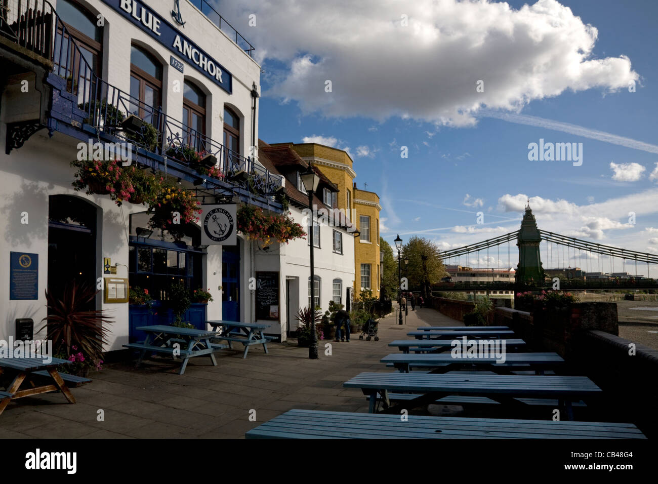 Blauer Anker est. 1722 unteren Mall Hammersmith London england Stockfoto