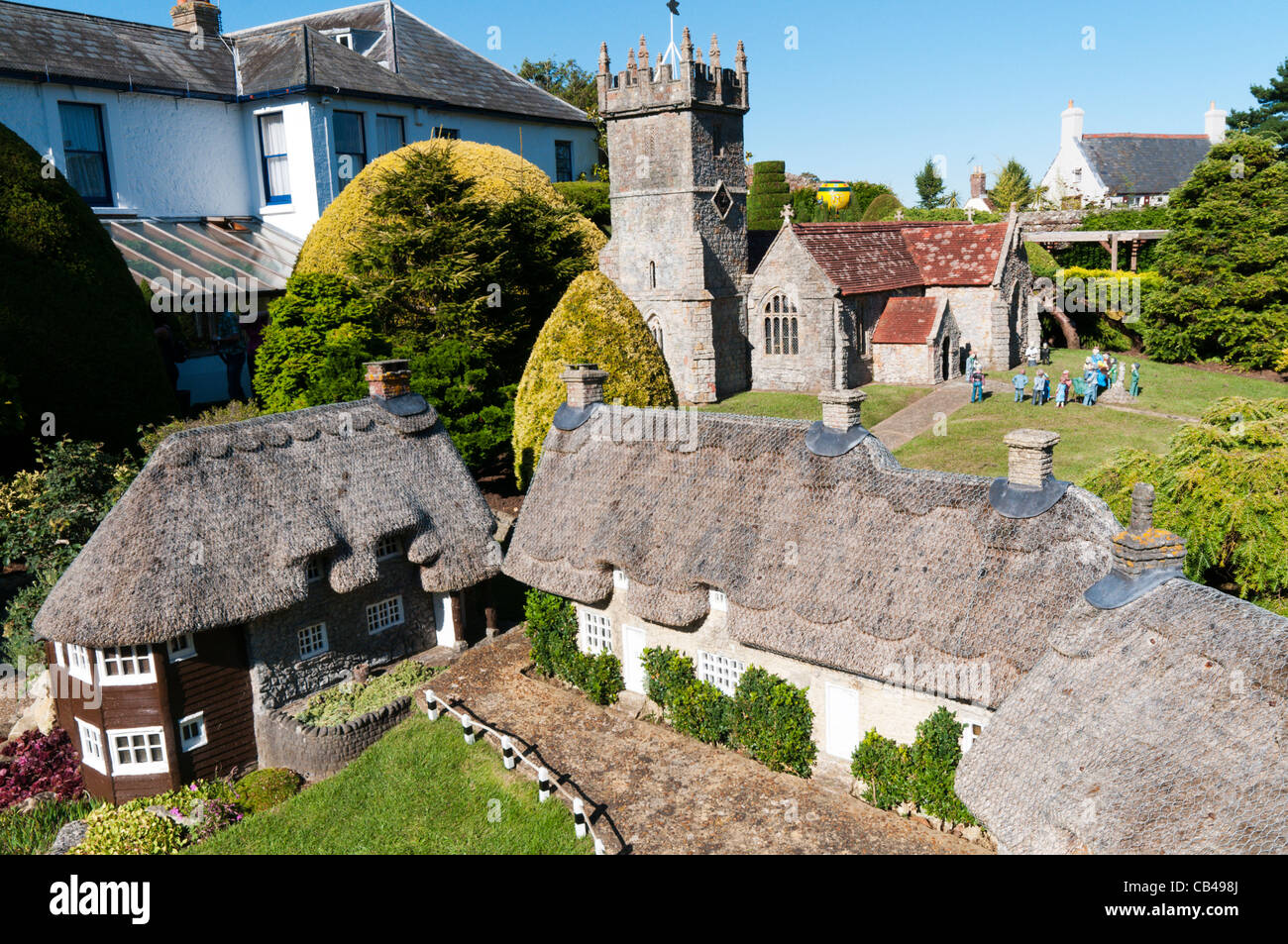 Das Modelldorf bei Godshill auf der Isle Of Wight, England Stockfoto