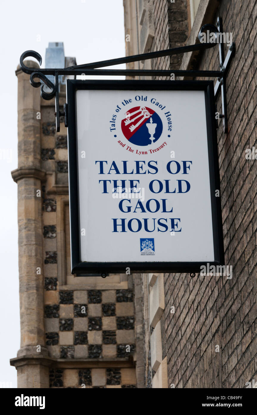 Melden Sie sich für die 'Tales of the Old Gaol House'-Attraktion in King's Lynn. Stockfoto