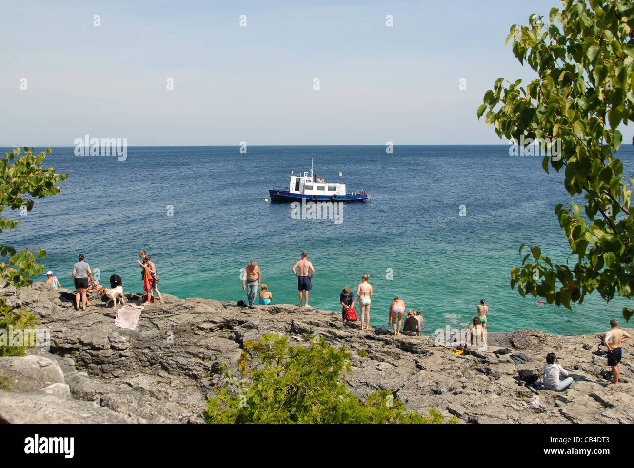 Indian Cove Beach in der Bruce Peninsula National Park an der Georgian Bay in der Nähe von Tobermory, Ontario, Kanada Stockfoto Indian Cove Beach in der Bruce Peninsula National Park an der Georgian Bay in der Nähe von Tobermory, Ontario, Kanada Stockfoto