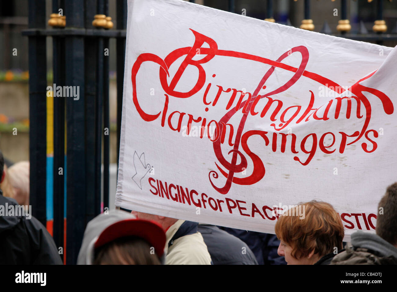 Demonstration gegen Birmingham City Council Stellenabbau. Die im Zentrum Stadt im Februar 2011 stattfand. Stockfoto