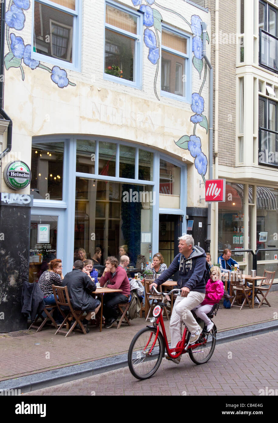 Café Nielsen in den "neun Straßen" Einkaufsviertel von Amsterdam, Niederlande. Stockfoto