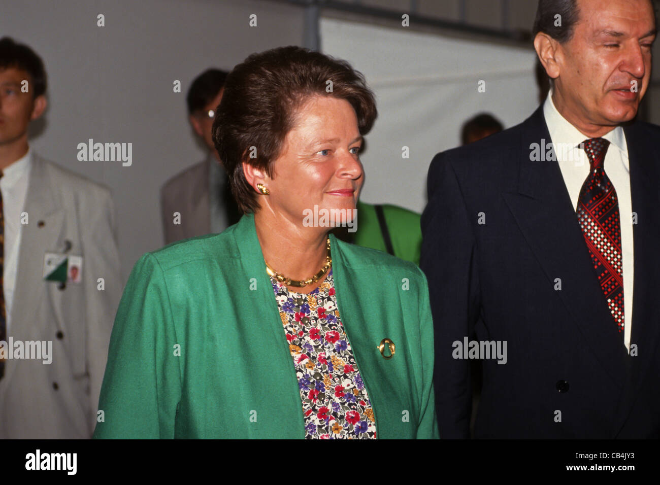 UN-Konferenz über Umwelt und Entwicklung, Rio De Janeiro, Brasilien, 3. bis 14. Juni 1992. Gro Harlem Brundtland, Politiker, Premierminister von Norwegen Stockfoto
