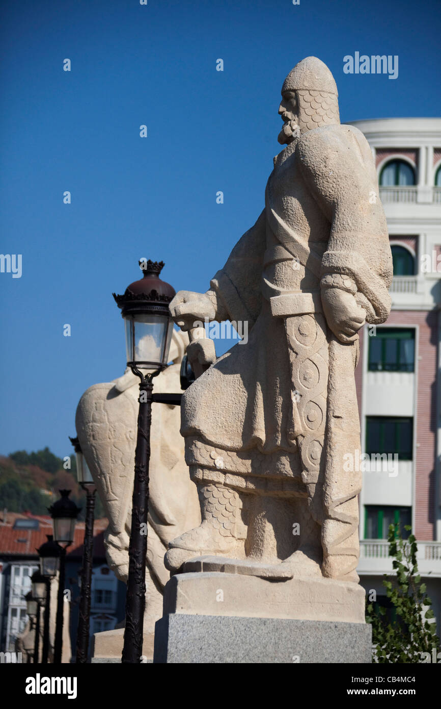 Mittelalterliche Statue in Burgos, der Hauptstadt des Königreichs Sancho II, wo El Cid war in seinen frühen Jahren. 11108 Spain Stockfoto