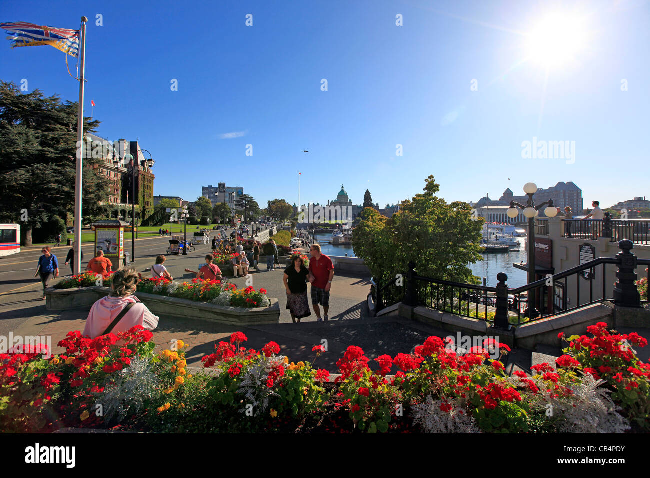 Blick über den Victoria Harbour. Stockfoto