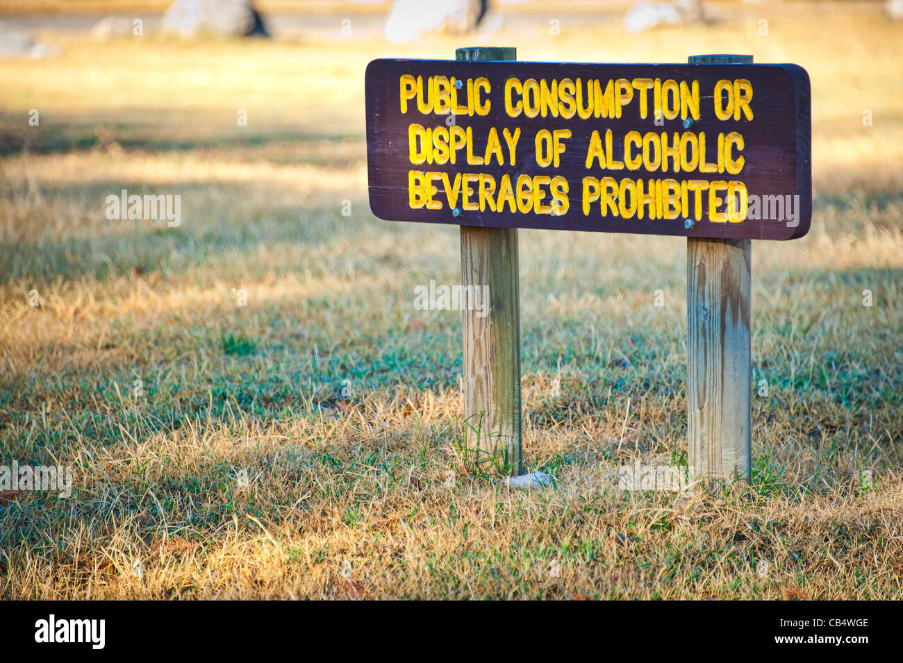 Zeichen-Alkohol verboten Stockfoto