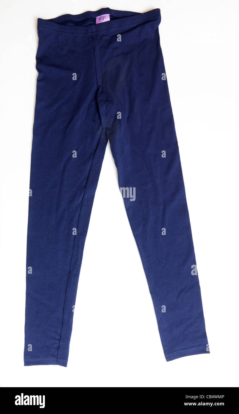 Ein paar dunkelblaue Leggins Stockfoto