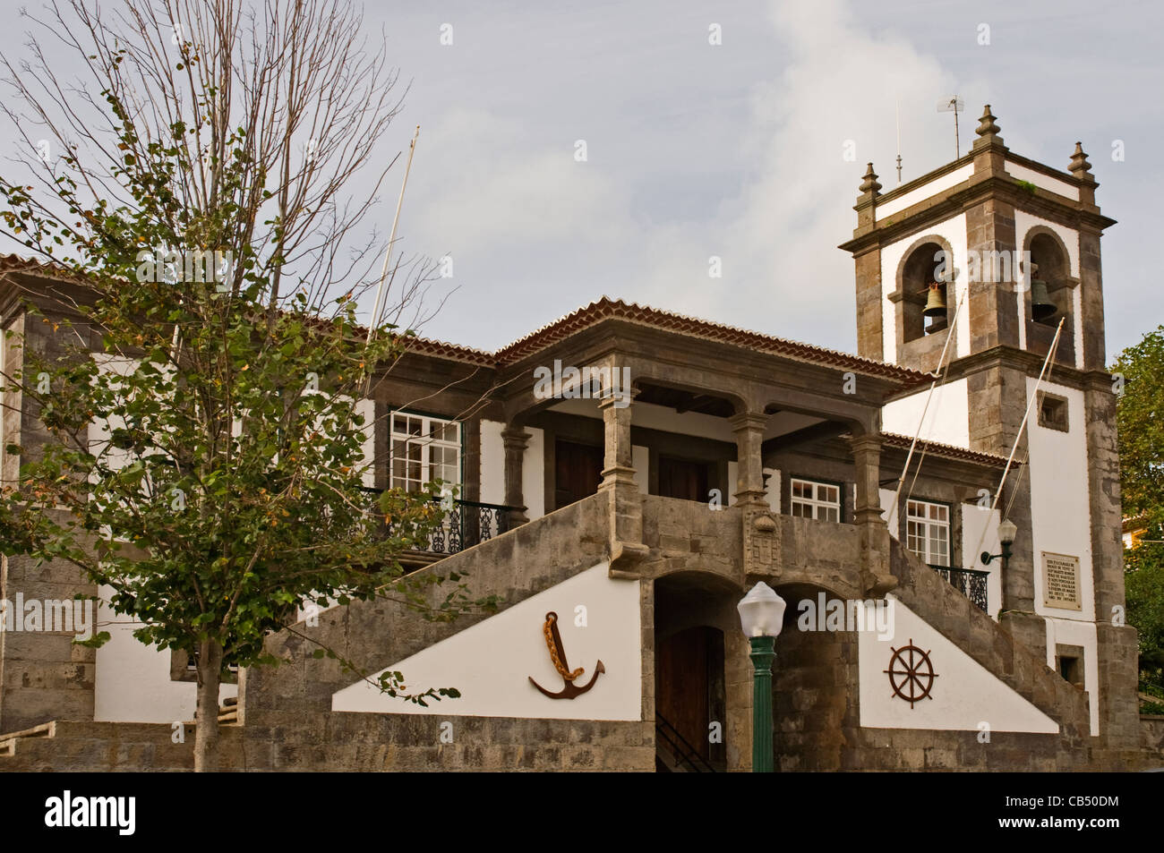 Europa PORTUGAL Azoren Terceira Praia da Vitoria Rathaus Stockfoto