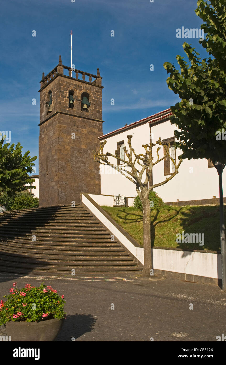 Europa PORTUGAL Azoren São Miguel Villa Franco Campo katholische Kirche von São Miguel Arcanjo (St. Michael Archangel 1537) Stockfoto