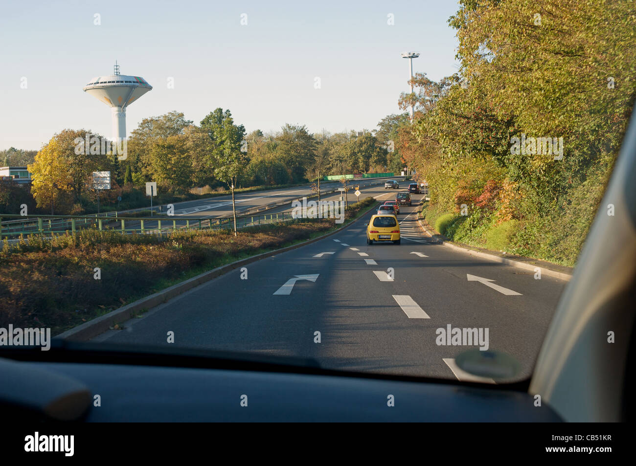 Straßenfahrt Slip, Leverkusen, Deutschland. Stockfoto