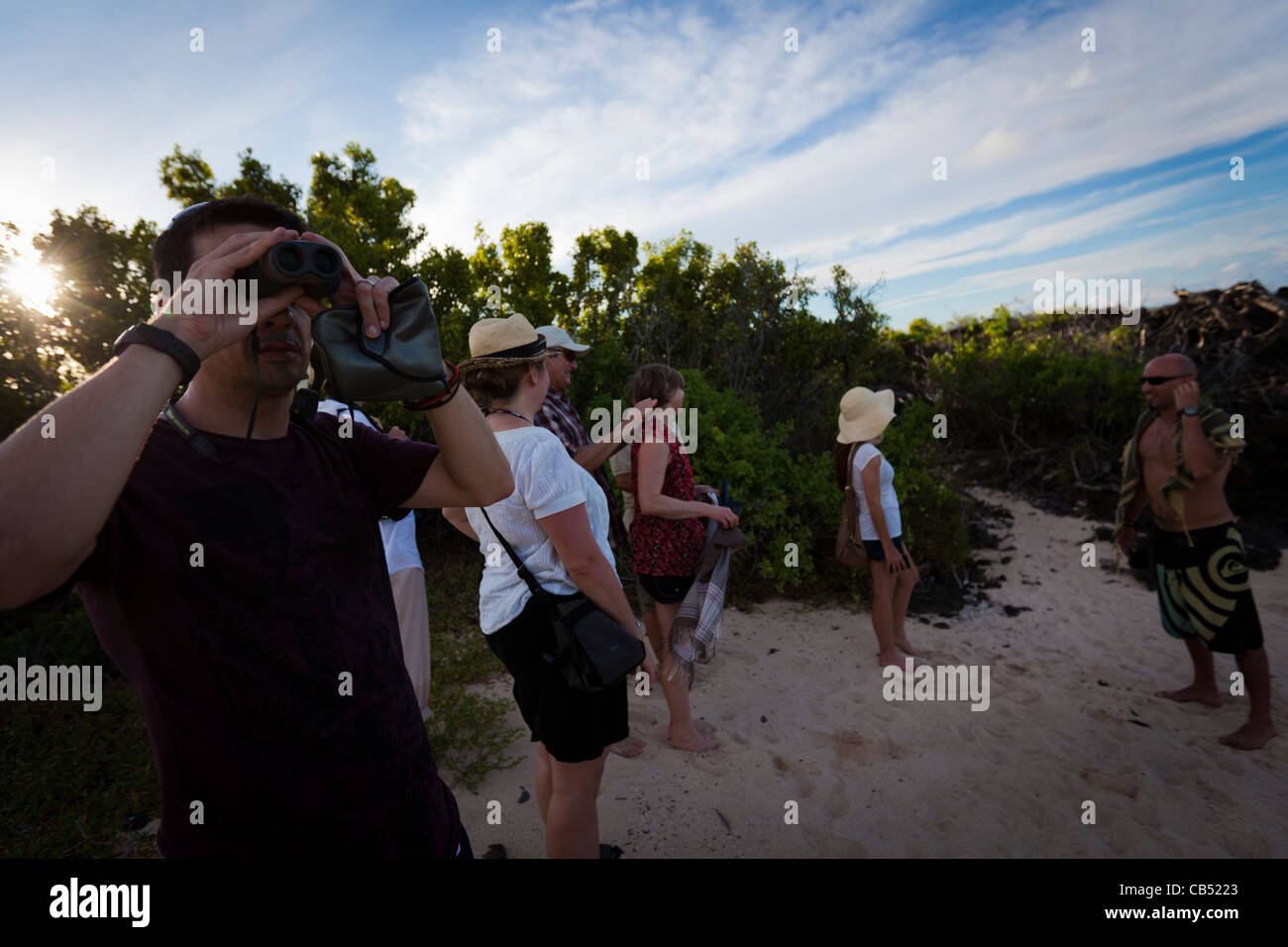 die Galapagos Tierwelt Natur aus Close-up Touristen Stockfoto