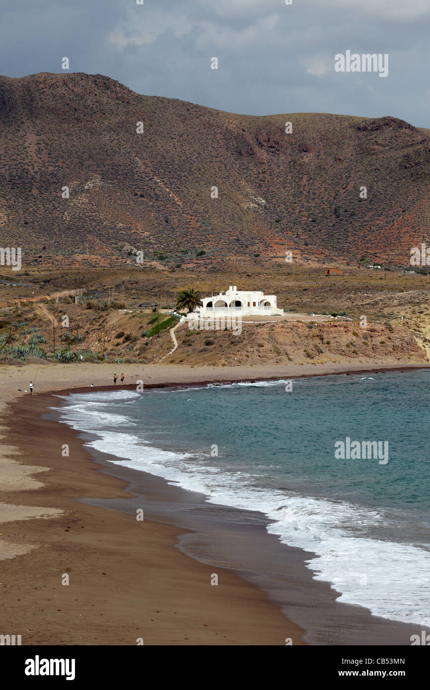 Los Escullos Strand in der Nähe von Almeria, Andalusien Spanien Stockfoto
