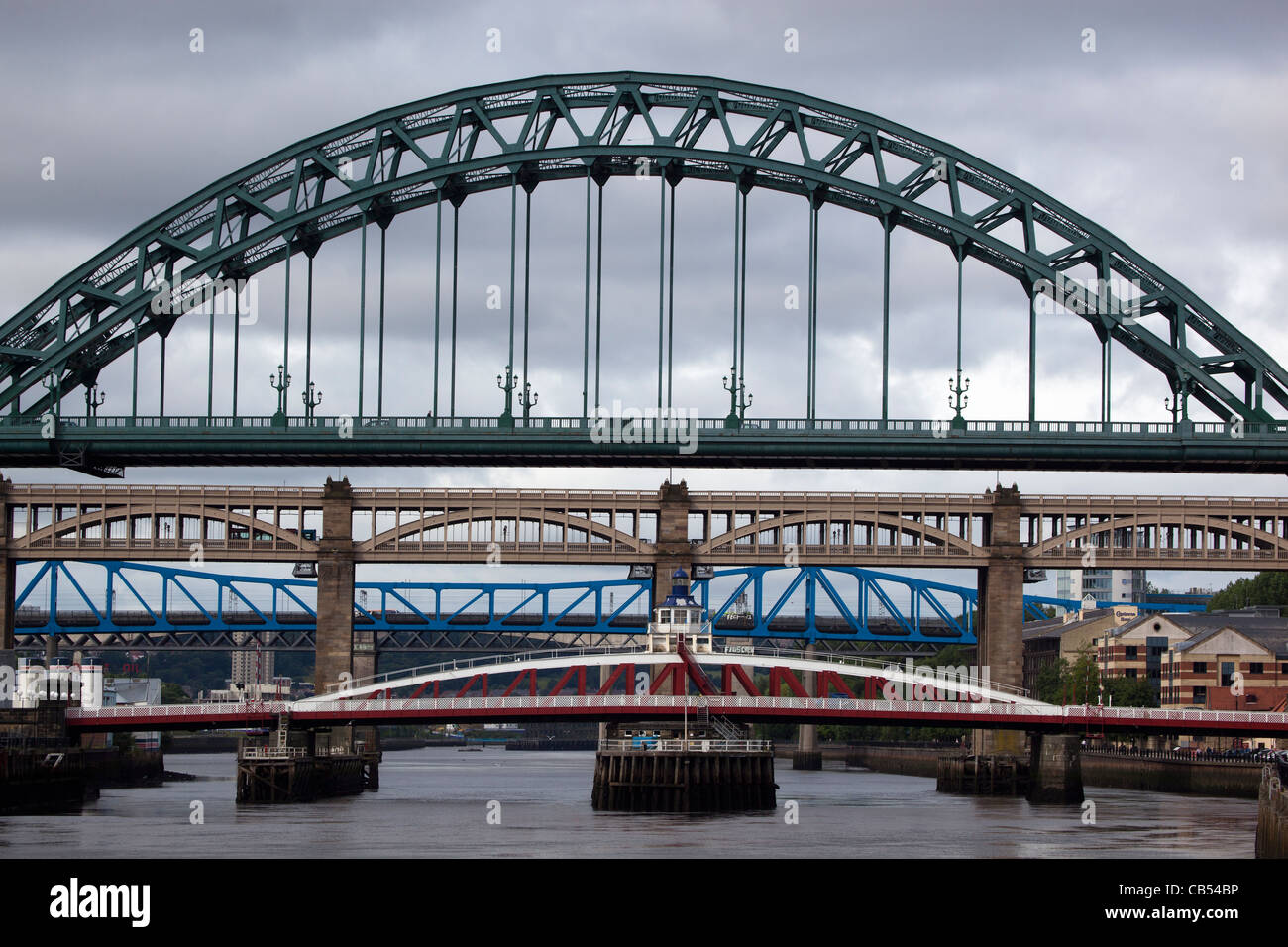 Tyne Bridges Newcastle Stockfoto