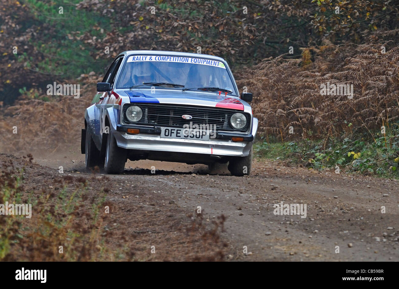 Historische Rallye-Autos Rennen rund um Sherwood Forest in der Premier historischen Rallye Stockfoto