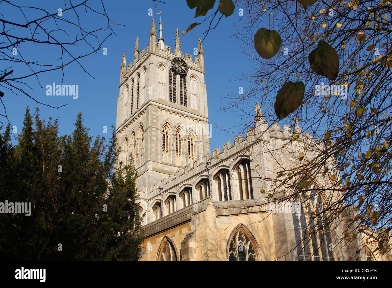 Str. Marys Kirche Melton Mowbray Stockfoto