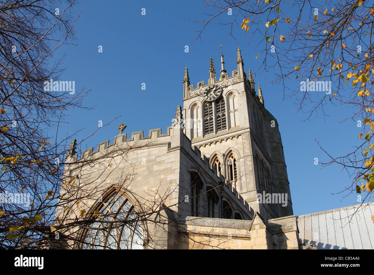 Str. Marys Kirche Melton Mowbray Stockfoto