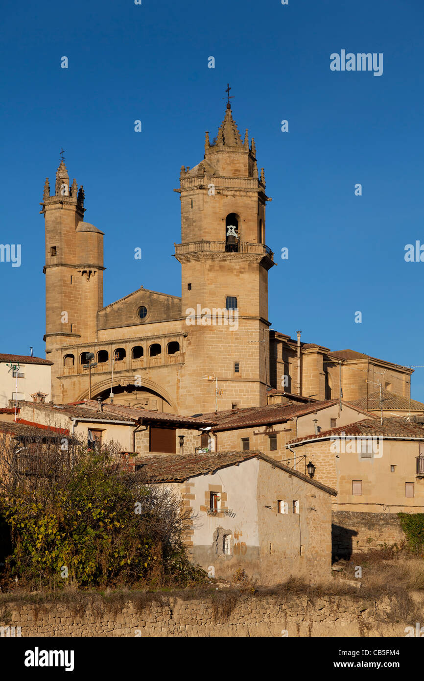 Kirche von Elciego, Alava, Spanien Stockfoto