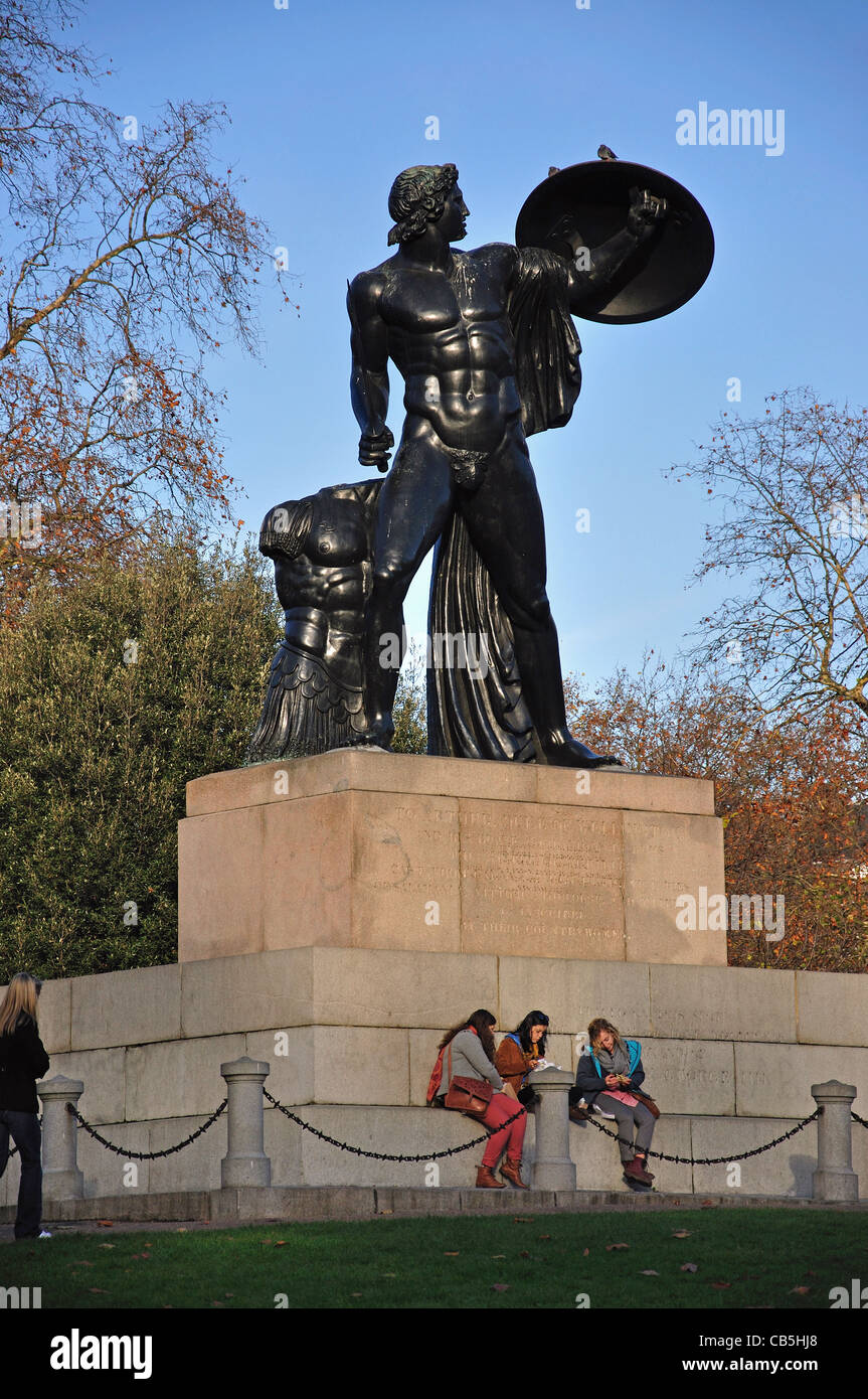 Statue von Achilles, Hyde Park, City of Westminster, London, Greater London, England, Vereinigtes Königreich Stockfoto