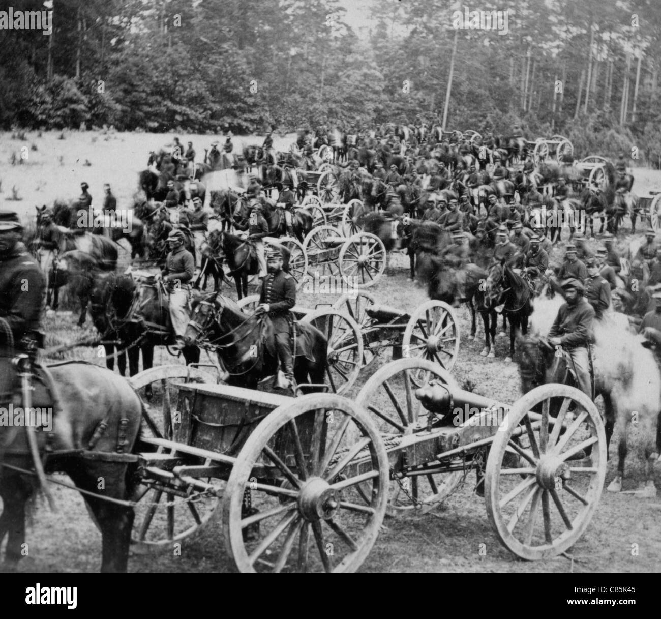 Gibsons Pferd Batterie (C. 3d US Artillerie.) in der Nähe von Fair Oaks, Virginia. Juni 1862 während USA Bürgerkrieg Stockfoto