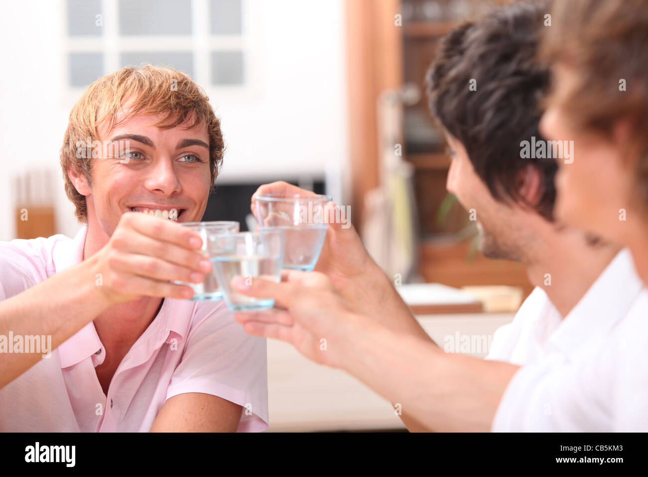 Freunde trinken Stockfoto