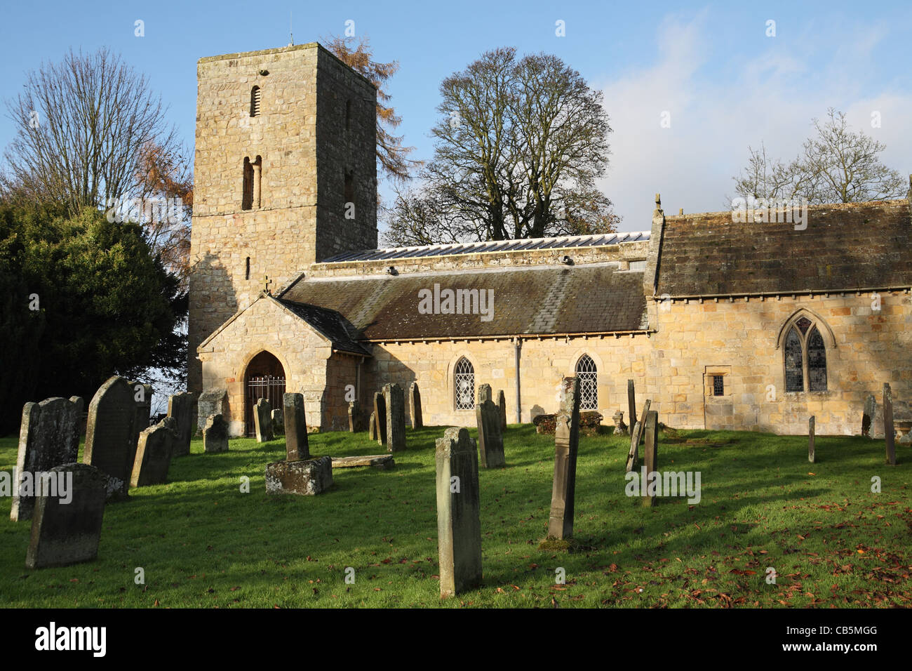 St.-Andreas Kirche, Bolam, in der Nähe von Morpeth, Nord-Ost-England, UK Stockfoto