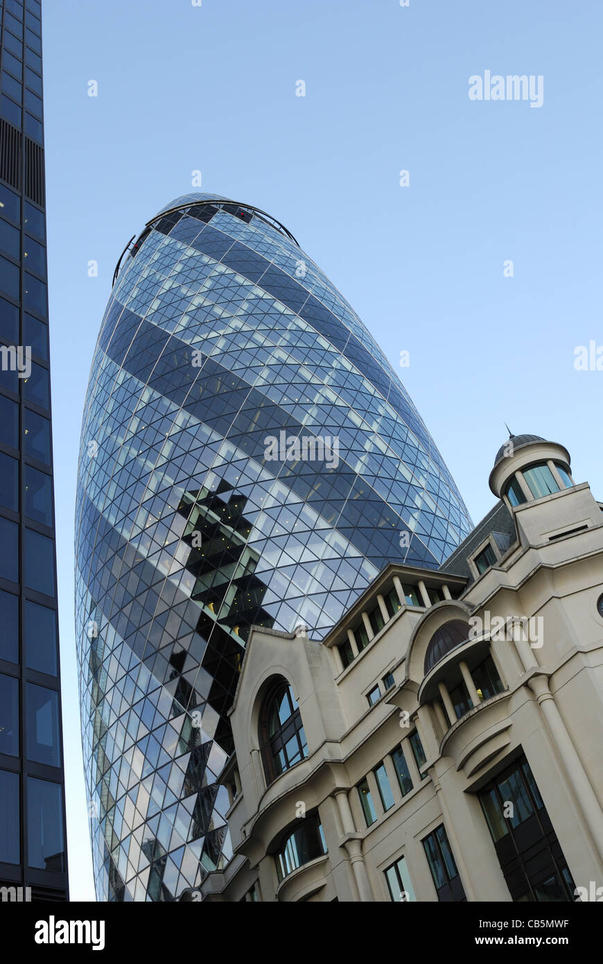 UK-London die Gerkin Swiss Re Gebäude Stockfoto