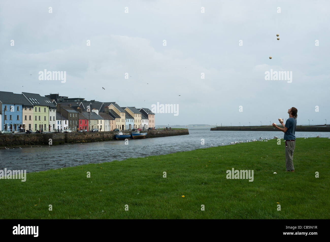 Claddagh Quay und River Corrib in Galway, Irland Stockfoto