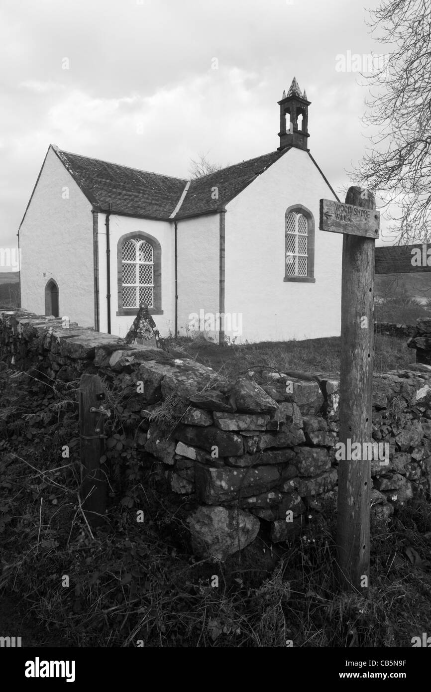 Thomas Telford entworfenen Kirche auf Ulva, Isle of Mull, Schottland. Stockfoto