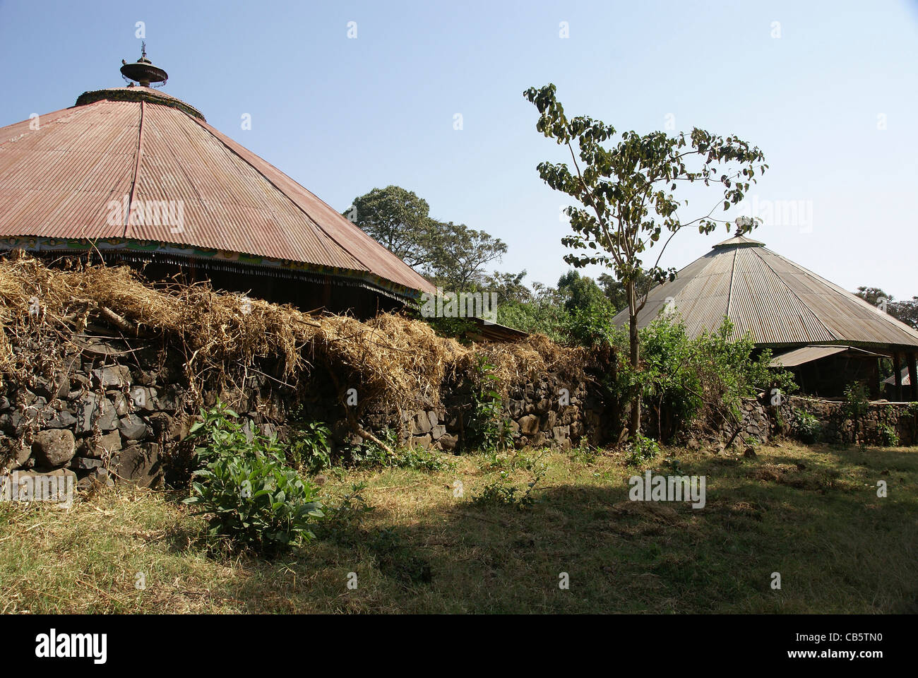 Äthiopien Lake Tana Zege Halbinsel, Dorf Stockfoto