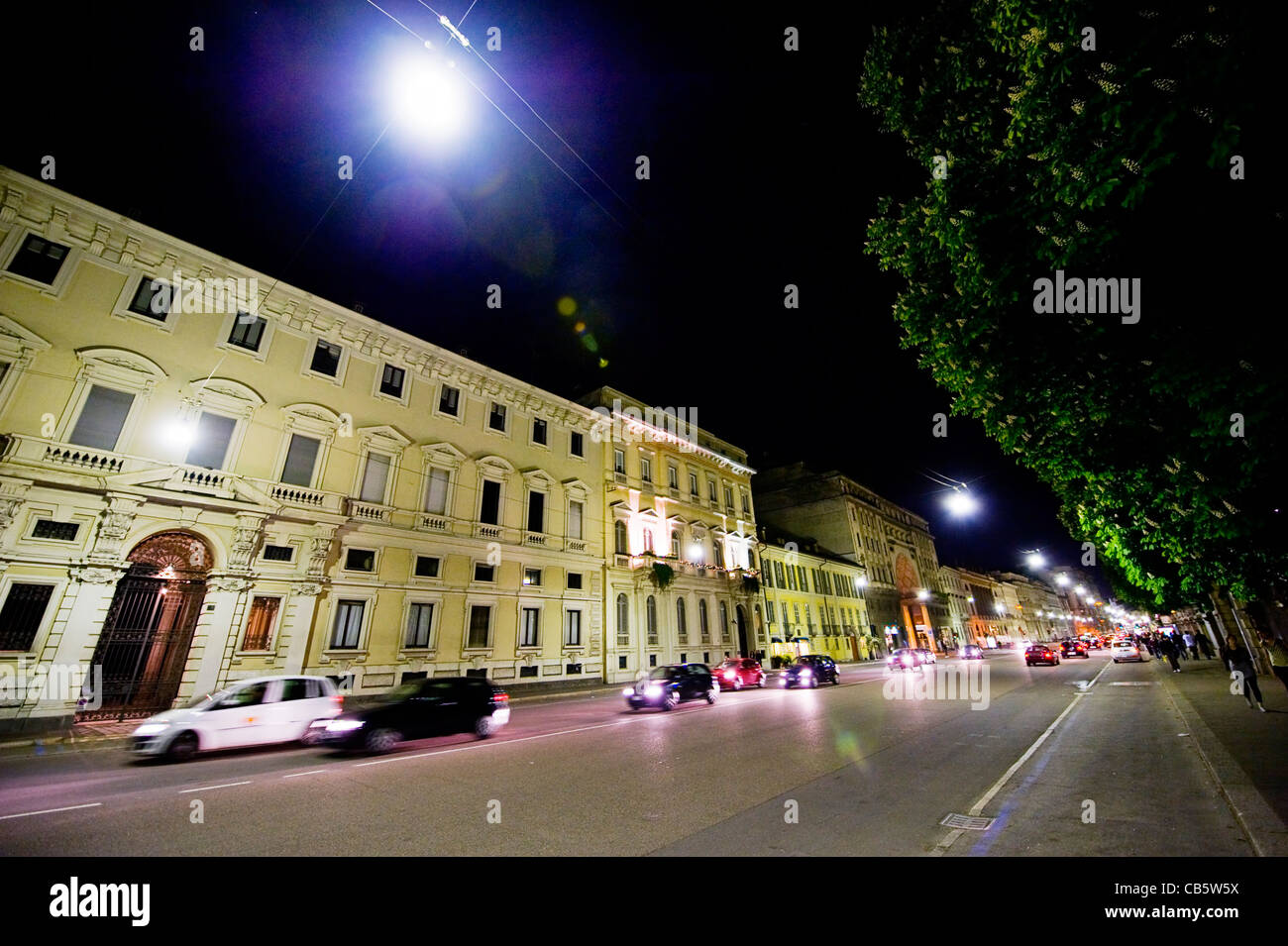 Nacht in Mailand, Italien Stockfoto