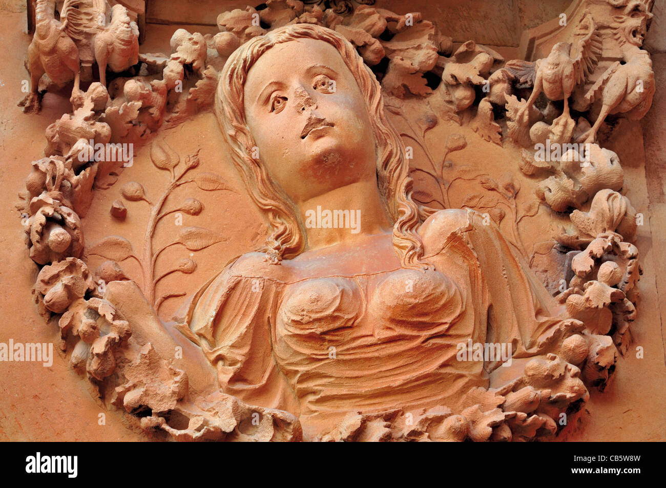 Spanien, Salamanca: Detail der Hauptfassade des Klosters von San Esteban Stockfoto