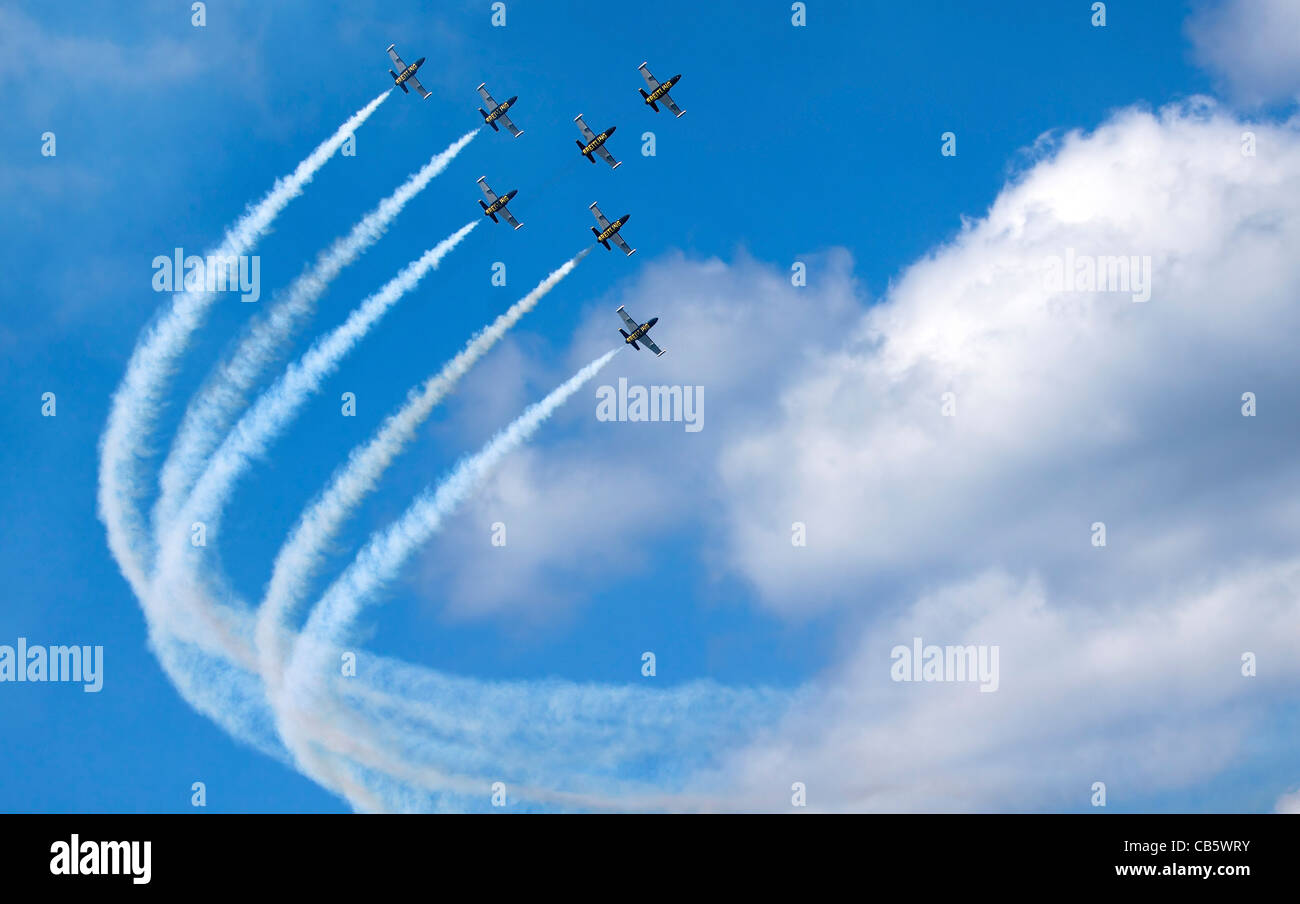 Breitling Air Display Team l-39 Albatros Stockfoto