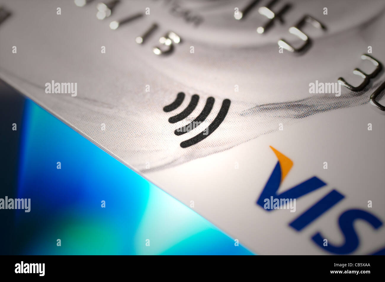 kontaktlose Kreditkarte symbol Stockfoto