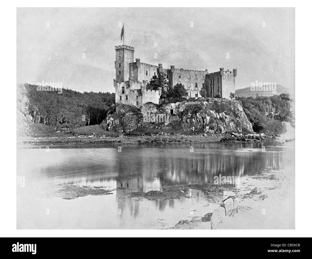 Dunvegan Castle Isle Of Skye Schottland Clan MacLeod Festung See Stockfoto