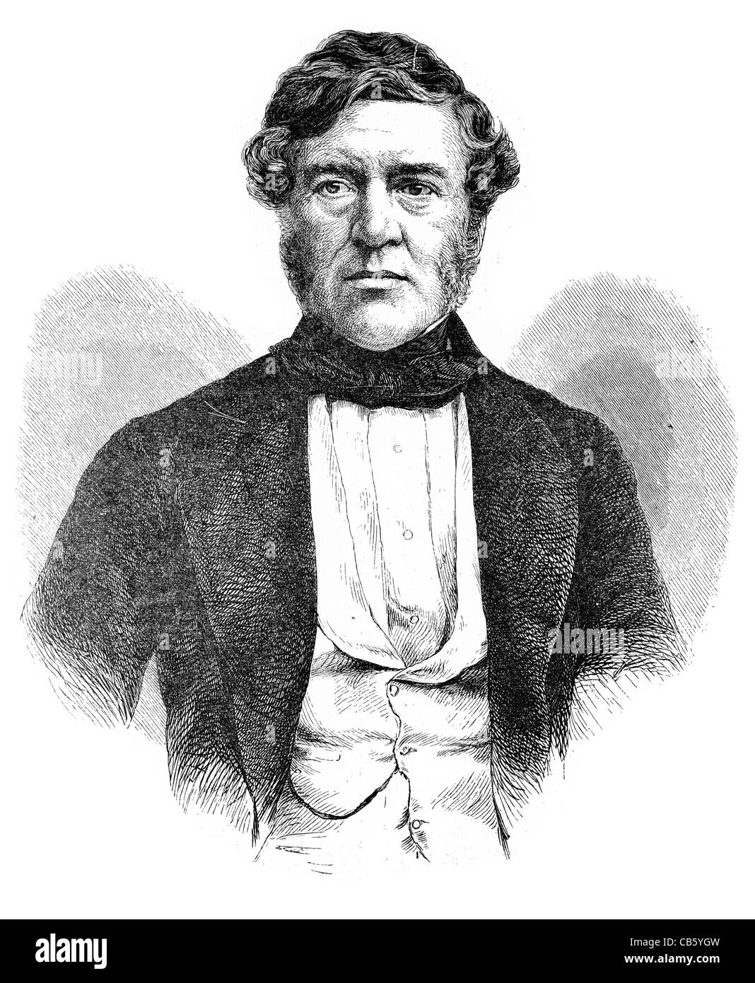 Sir Thomas Bazley 1st Baronet 1797 1885 britische liberale Politiker Politik Politik politisches Parlament Stockfoto