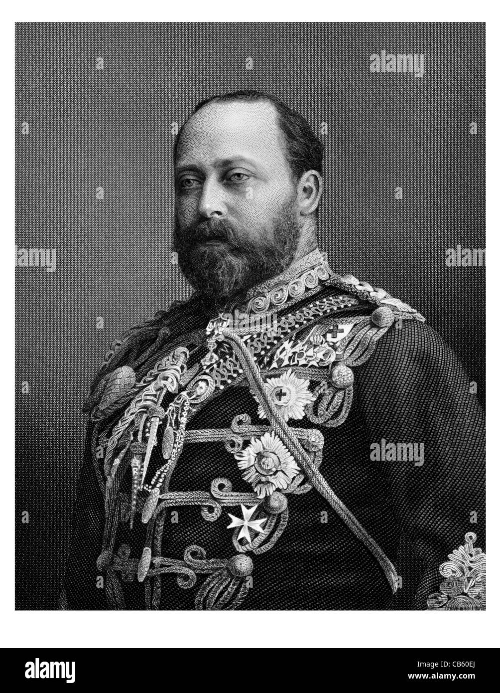 Edward VII 1841 1910 König britische Monarch Haus Sachsen-Coburg-Gotha regal royal imperial souveräner Herrscher Monarch Potentat gekrönt Stockfoto