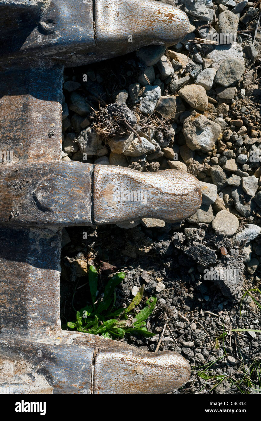 Mechanischen Bagger Schaufel Detail - Frankreich. Stockfoto
