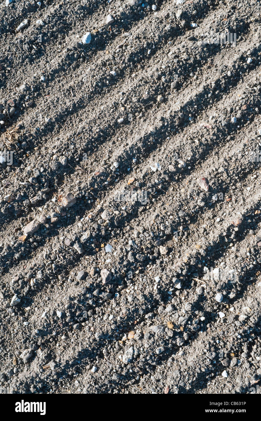 Spuren von mechanischen Digger - Frankreich. Stockfoto