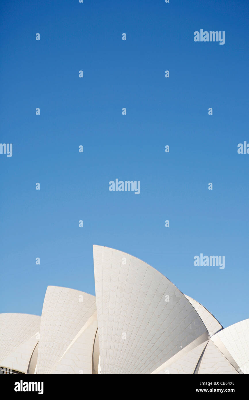 Sydney Opera House Dach und blauer Himmel Stockfoto