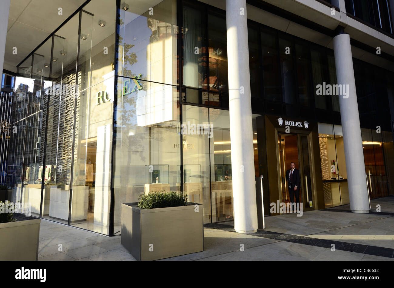 Rolex-Shop in Knightsbridge, London Stockfoto