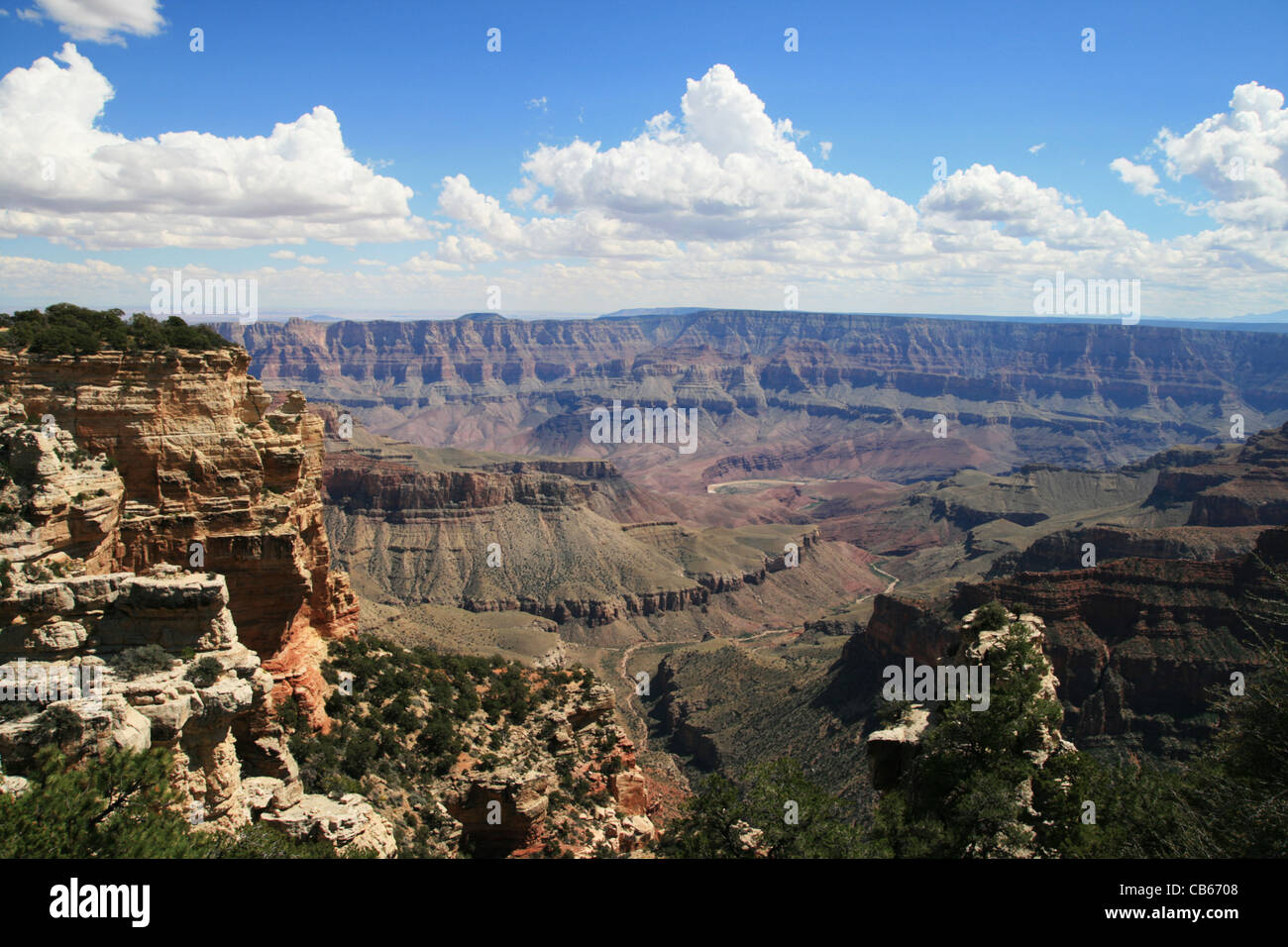 Ansicht des Grand Canyon National Park von der Walhalla Overlook am North Rim, Arizona Stockfoto