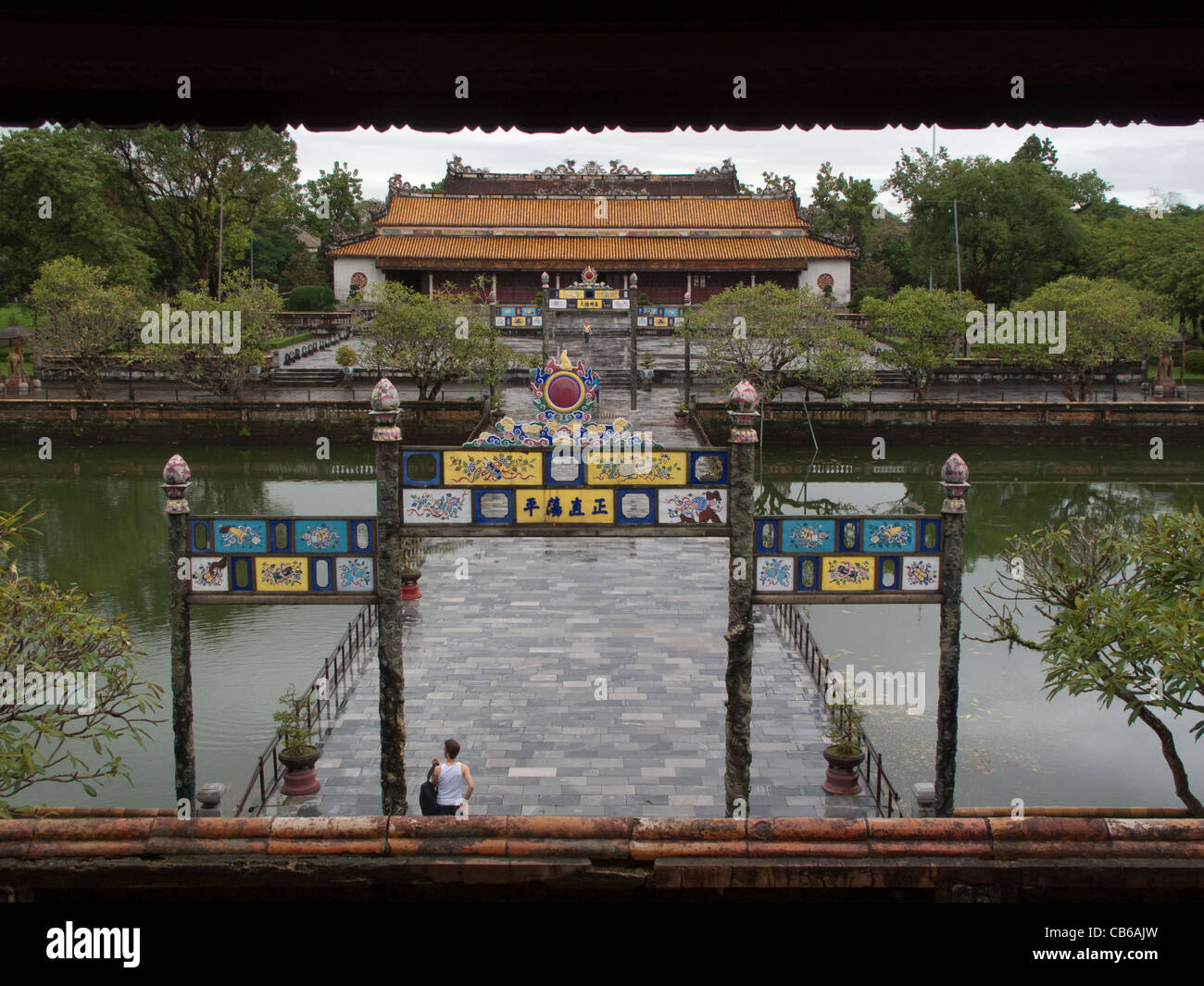 Minh Mang Grab Architektur aus der Nguyen-Dynastie in Hue, Vietnam Stockfoto