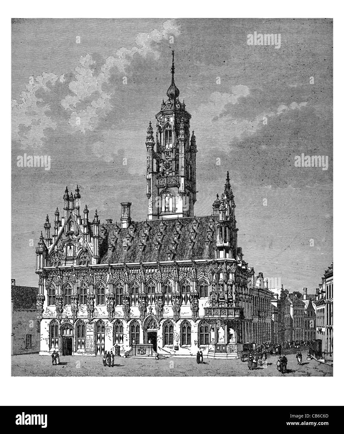 Rathaus Middleburg Middelburg Niederlande gotische Zeeland Stockfoto