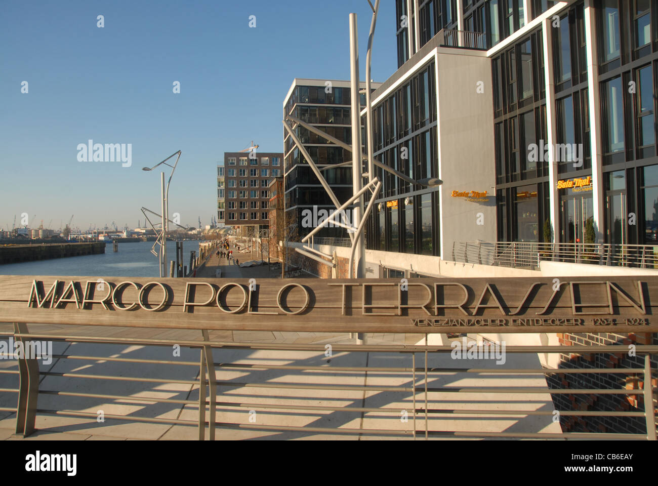 Neue Konstruktionen qt Marco Polo Terrassen in der HafenCity Hamburg Sanierung Revier Stockfoto