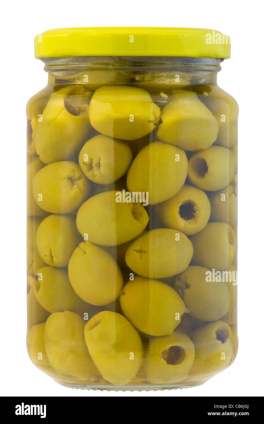 Oliven im Glas konserviert Stockfotografie - Alamy